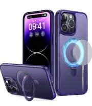 VANMASS iPhone14 ProMax PhoneCase Purple MagSafe with Stand