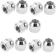 10pcs Chrome Lug Nuts Kit Replacement for Car Tires Rims Acorn Bulge Design Threaded Wheel Locks Steel Material Automotive Parts