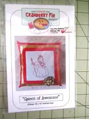 "Queen of Awesome" Needlework & Quilt Pattern by Cranberry Pie