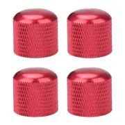 4Pc Plastic Guitar Dome Control Knob Volume Tone Knobs Guitar Bass Parts Red