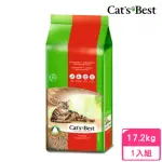 【CAT’S BEST 凱優】經典凝結木屑砂（紅標凝結型）40L/17.2KG(貓砂、木屑砂)