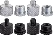 Fansjoy 8 Pack Mic Stand Adapter, Microphone Stand Thread Adapter, 5/8 Female