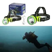 Diving Headlamp 350M Portable Scuba Dive Light for Running Caving Snorkeling