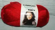 Caron Simply Soft Yarn Party Red Sparkle Yarn NEW Crochet Knit Fast Shipping