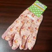 The Archway Women's Lawn Garden Gloves Flamingo Pattern One Size Fits All