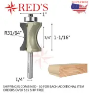 Tideway Carbide PRO LC06041204 3/4" Convex Edging Bit 1/4" shank router bit
