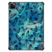 iPad Pro 11-inch (3rd/4th gen) iPad Impact Case Dripping Hearts B on BlueTeal