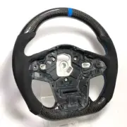 Carbon flat bottom steering wheel Toyota J29/DB A90 GR Supra 19~ alcantara Blue