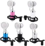 JOINPAYA 1 Set Mini Bottle Microphone Portable Condenser Mic for Karaoke and Live Broadcast Shockproof Design for Home Use Plastic Frame Multi Purpose Microphone
