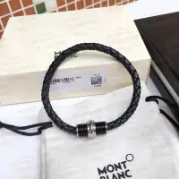 在飛比找Yahoo!奇摩拍賣優惠-熱銷新款 Montblanc 萬寶龍 黑色 精鋼+進口皮繩 