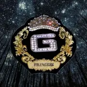 G Royal Crown Letter Name Princess Queen Pageant Cipher Monogram Crystal Patch X