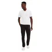 Dockers Mens Khaki Black Athletic Fit Ultimate Chino Trouser Dress Pants 36 x 34