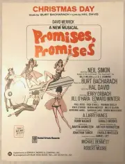 1968 CHRISTMAS DAY: PROMISES Burt Bacharach NEIL SIMON Broadway 1968 sheet music