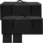 2Pcs Garden Furniture Cushion Storage Bag Waterproof 210D Oxford Fabric Storage Bag Rip Proof Outdoor Furniture Storage Bags with Handle and Zipper Portable Furniture Storage Bag for Home Patio
