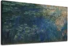 Large Masterpiece Wall Art Decor - Water Lilies by Claude Monet Fine Art Reprodu