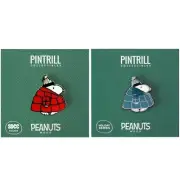 ⚡RARE⚡ PINTRILL x PEANUTS Set Of 2 Giant Coat Snoopy Pins *SDCC 2022* ❄