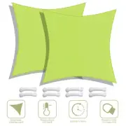 2 Pack 18x18 Ft 97% UV Block Square Sun Shade Sail Canopy Outdoor Backyard Pool