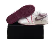 Nike Air Jordan 1 Low White Light Bordeuax DM9037-100 Size 7y No Lid