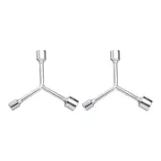 2pcs Y-Shaped 3 Way Socket Wrench 12/14/17mm Y-Type 6 Point Hex Spanner