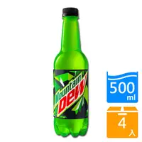 在飛比找蝦皮商城優惠-Mountain Dew 激浪汽水500ml x4入【愛買】