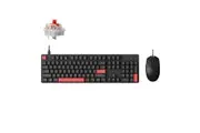 Lemokey X2 Full-Size Red Backlight Mechanical Keyboard - Red Switch With M55 Mouse [KBKCX2C1]