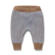 Wilson and Frenchy Organic Knitted Legging - Coco Blue Speckle