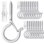 20 Pack Screw Hooks for Hanging Outdoor Christmas Lights Outside Plants, 2.2 ...