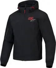 Alpinestars MM93 Radium Tech Hoodie, textile jacket , color: Black/Red , size: XL
