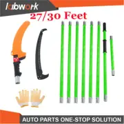 Labwork 27/30 Feet Tree Pole Pruner Hand extension Tree Branch Pole Saws Green