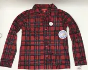 Family Pajamas Boys Red Brinkley Plaid Holiday Kids Sleep Shirt Pajama Top 10-12