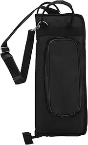 Large Capacity Drum Sticks Bag with Adsjustable Strap,Water Resistant Percussion Drum Mallet Bags Drumsticks Storage Bag,Fit up to 10 Pairs
