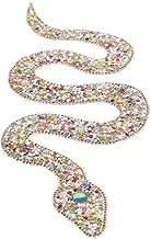 GLSTOY Beaded Snake Applique Patches for DIY Embroidered Rhinestone Decor for Clothing Shoes Bags Effortless Application Unique Style Enhancement
