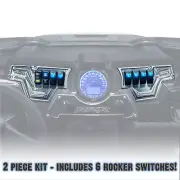 RZR 8 Hole Dash Switch Panel Bezel Kit Polaris S 900 XP 1000 Turbo Raw Billet