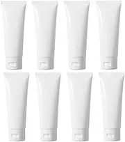 12PCS Refillable Empty Plastic Tubes White Cosmetic Storage Containers Plastic Soft Tubes Bottle for Package Facial Cleanser Hand Cream Cosmetic Lotion(100ML)