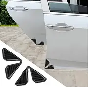2PCS Car Door Protector Edge Guards for Door Corner,Carbon Fiber Car Door Edge Guards for Decoration,Universal Car Accessories Door Protector Fits SUVs,Trucks (Black)