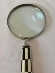 Large Black and White Checkered Extra Strong Magnifying Glass Reading Magnifying