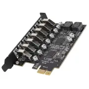 7 Port PCIE Expansion Card USB 3.2 GEN1 5Gbps High Speed Transmission Stable