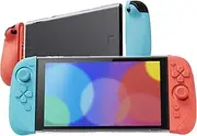 PlayVital Ranger Dockable Silicone Grip Case with Hard Shell Cover for Nintendo Switch 2 - Protective Full-Body Cover with Extra Adjustable Stand & Thumb Grips (Clear White)