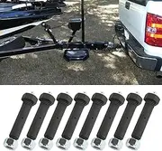 ElgnAura Spring Shackle Bolt for Axles, 24PCS Trailer Axle Shackle Kit with Locknut Steel, Ideal for 2000 3500 5200 6000 7000 Axles