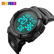 SKMEI Men Sports Watches Digital LED Electronic Multifunction Outdoor Sport Waterproof Swim Mens Student Casual Watch Black