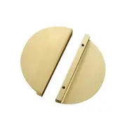 Door Pull With Screws Cupboard Handle Decor Home Semi Circle Cabinet Knob Diy