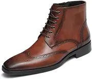 [GIFENNSE] Mens Dress Boots Mens Chukka Boots Formal Chelsea Boots Mens Leather Boots Oxford Boots for Men