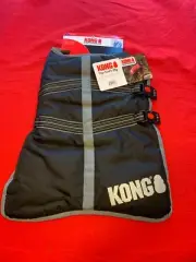 Kong Outerwear 80040336 Black Rip-Stop Blanket Jacket for Dogs, Size Medium