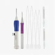 ThreadCraft Embroidery Punch Kit - 9Pcs/Set with Case | DIY Sewing Needle Pen Se