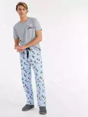 Peter Alexander Men's Raccoon Print Long Flannelette Pyjama Pants Size XL