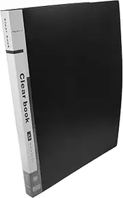 DOITOOL Transparent Plastic Presentation Book Portfolio Folder with Lightweight File Organizer for Artwork Music Sheets and Documents Clear Sleeves Storage