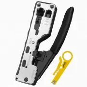 [CAT5/5e CAT6/6a CAT7 Modular Crimper] Crimps Shielded and Unshielded RJ45 (8...