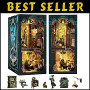 5x2x10 Inch DIY Book Nook Kit - Magical 3D Puzzle for Exquisite Home Decoration