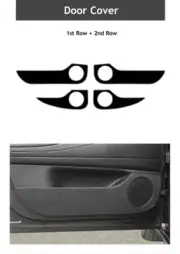 Anti-Scratch Door Cover Felt Fabric 4Pcs Black Ems for Genesis G80 2021~2025 RG3