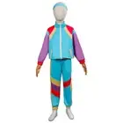 Kid 80s Retro Sportswear Cosplay Costume Sport Suit Outfits Halloween Fancy Suit